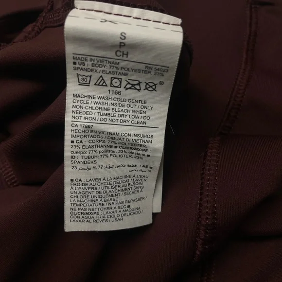 Old Navy Active Powersoft Leggings Joggers Size Small Maroon - Picture 13 of 13